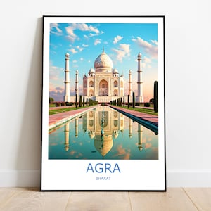 Agra Travel Print Agra Wall Art Agra Travel Poster Taj Mahal Wall Art India Travel Print Taj Mahal Poster India Wall Art Asia Wall Art