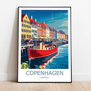 Copenhagen Travel Print Copenhagen Wall Art Copenhagen Travel Poster Copenhagen Gift Art Copenhagen Wall Decor Home Denmark Travel Print