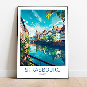 Strasbourg Travel Print Strasbourg Wall Art Strasbourg Travel Poster Strasbourg Gift Art Strasbourg Wall Decor Home France Travel Print