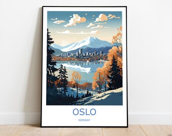 Oslo Travel Print Oslo Wall Art Oslo Travel Poster Oslo Wall Decor Home Norway Travel Print Norway Wall Decor Art Oslo Gift Poster Norway
