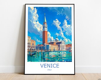 Póster de viaje a Venecia, arte mural de Italia, regalo de decoración para el hogar