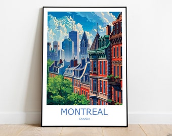 Montreal Travel Print Montreal Wall Art Montreal Travel Poster Montreal Gift Art Montreal Wall Decor Home Canada Travel Print Montreal