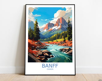 Banff National Park Print, Canada Travel Poster