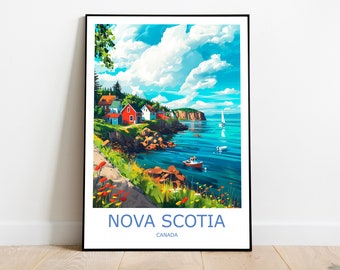 Nova Scotia Travel Print Nova Scotia Wall Art Nova Scotia Travel Poster Nova Scotia Gift Art Nova Scotia Wall Decor Canada Travel Print