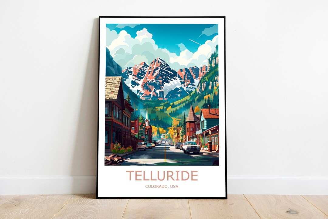 Telluride Travel Print Telluride Wall Art Telluride Poster Telluride ...
