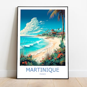 Martinica viaje impresión Martinica pared arte Martinica viaje cartel Martinica pared decoración hogar Francia viaje impresión Francia pared decoración arte