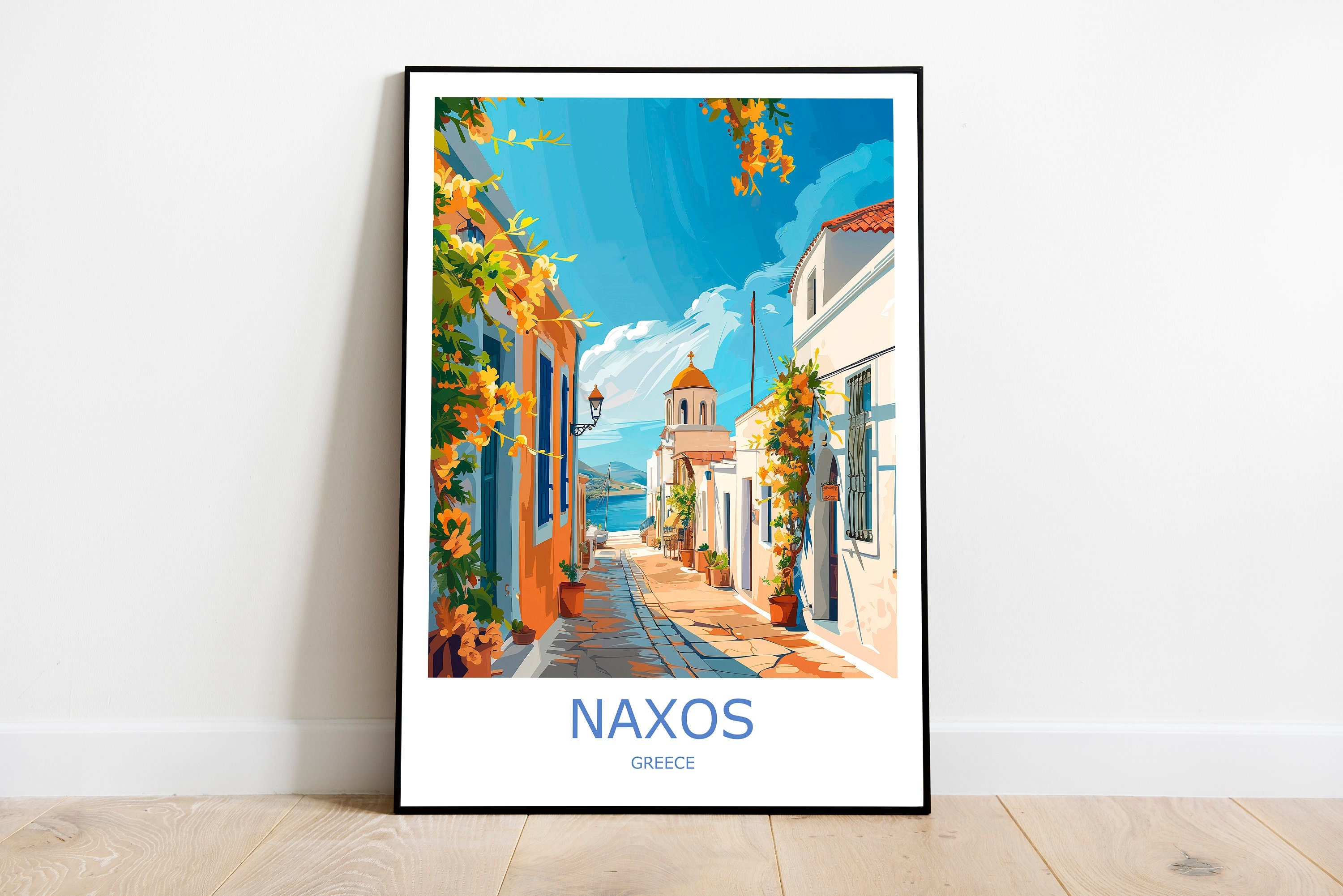 Naxos Travel Print Naxos Wall Art Naxos Travel Poster Naxos Gift Art Naxos Wall Decor  Greece Travel Print Naxos Print Greece Wall Decor Art