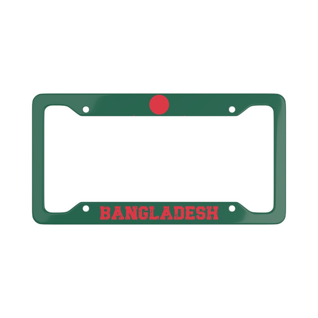 Bangladesh License Plate Frame, BD Flag Custom Car Plate, Bengali ...