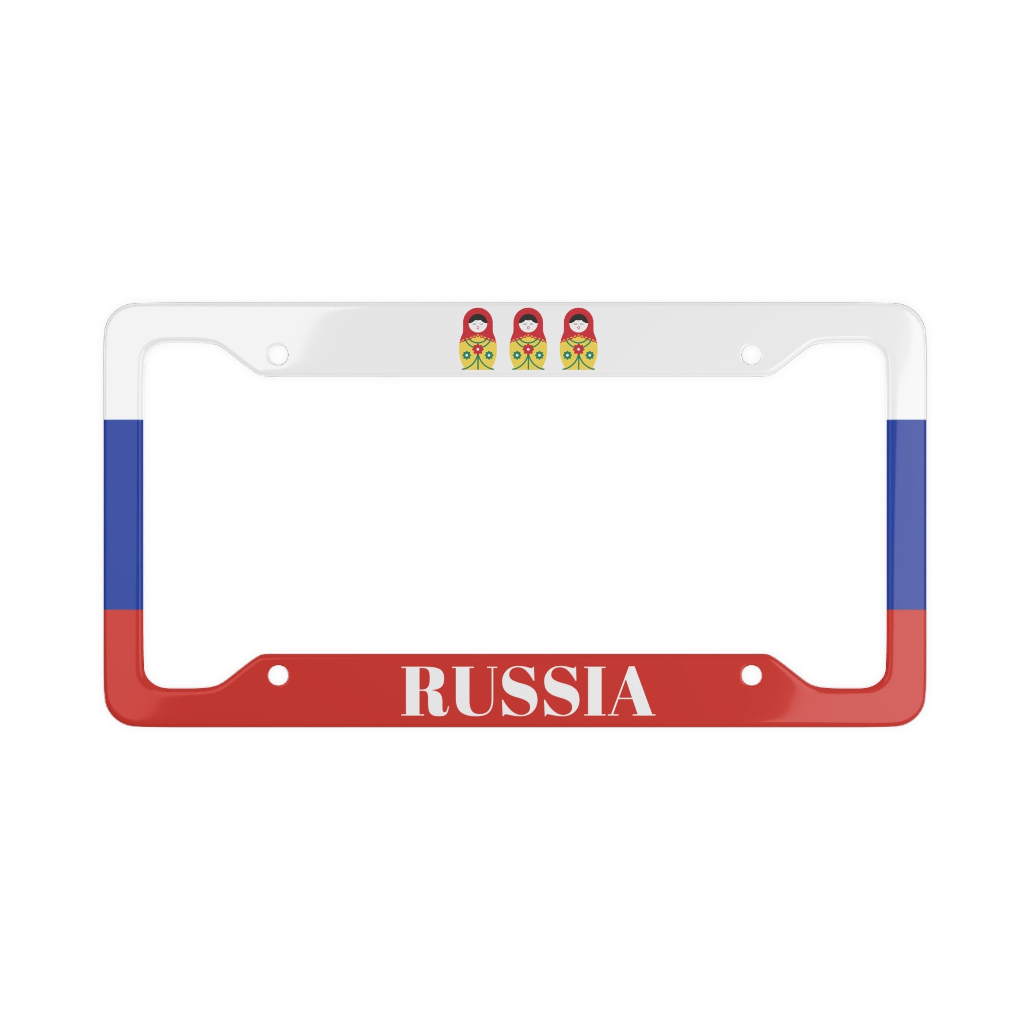 RUSSIA FLAG Custom License Plate With Coat of Arms of the Russian  Federation