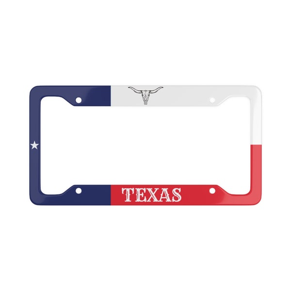 Texas Flag License Plate Frame Etsy