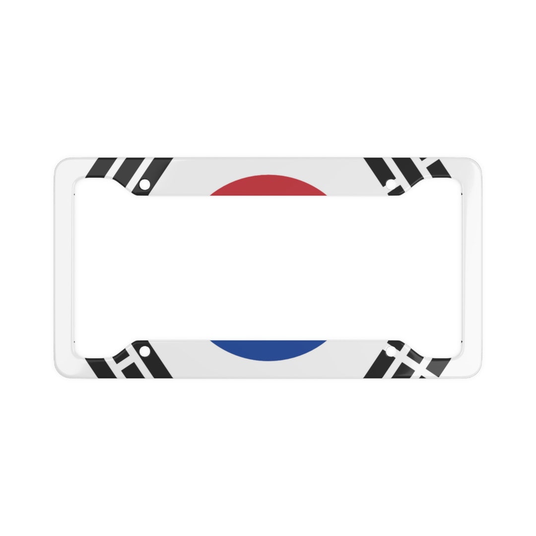 Korea Flag Car Accessory Korean License Plate Frame Gift Etsy