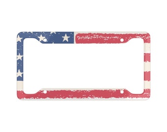 America Flag License Plate, American Gift Plate Holder for Car Accessories, US Flag Car Plate, Personalized United States License Plates