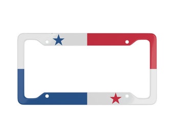 Panama Personalized License Plate Frame, Panamanian Flag Custom Car Plate, PA License Plate Holder Gift, Panama Car Accessories