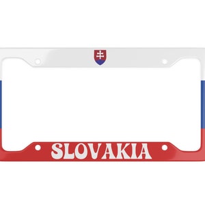 SLOWAKEI Personalisierter Nummernschild Rahmen, Slowakei Flagge Benutzerdefinierte Auto Nummer, SK Nummernschild Halter Geschenk, Slowakisches Autozubehör