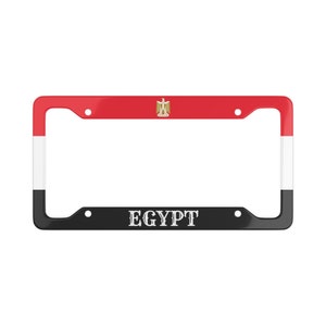 Egypt Personalized License Plate Frame, Egypt Flag Custom Car Plate, EG License Plate Holder Gift, Egyptian Car Accessories