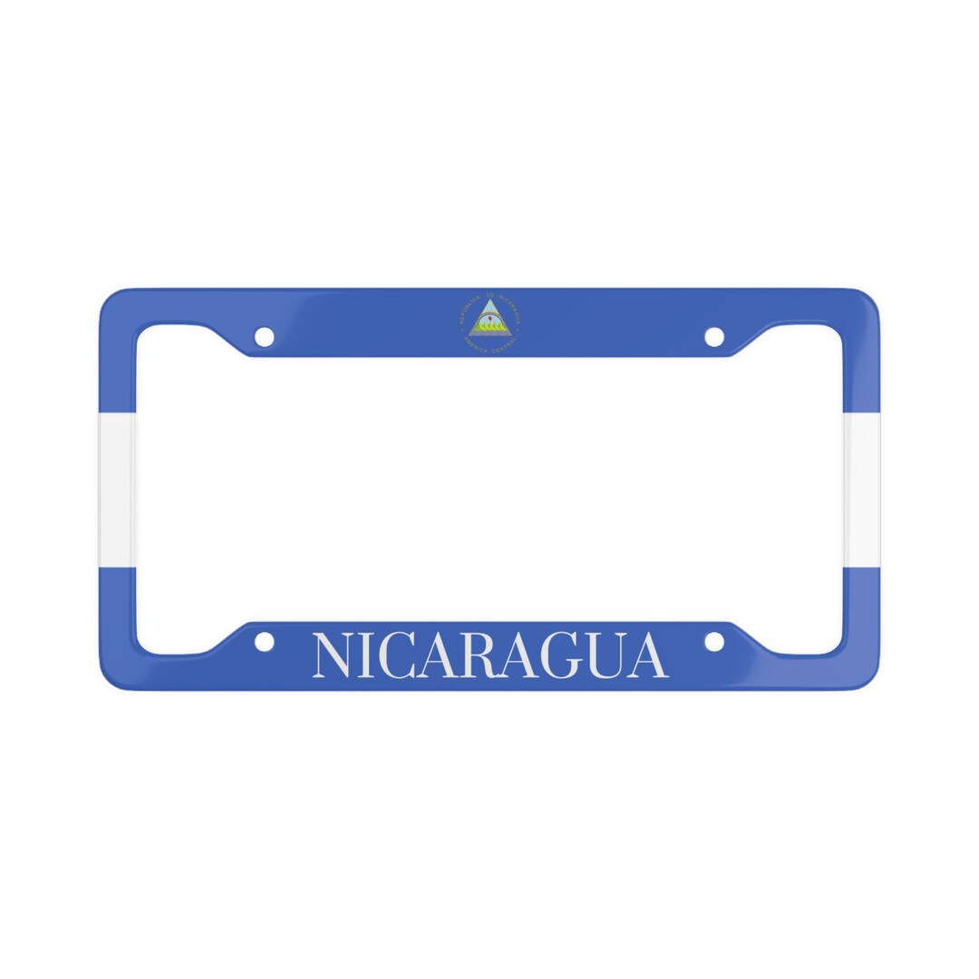 Nicaragua Personalized License Plate Frame Nicaragua Flag - Etsy