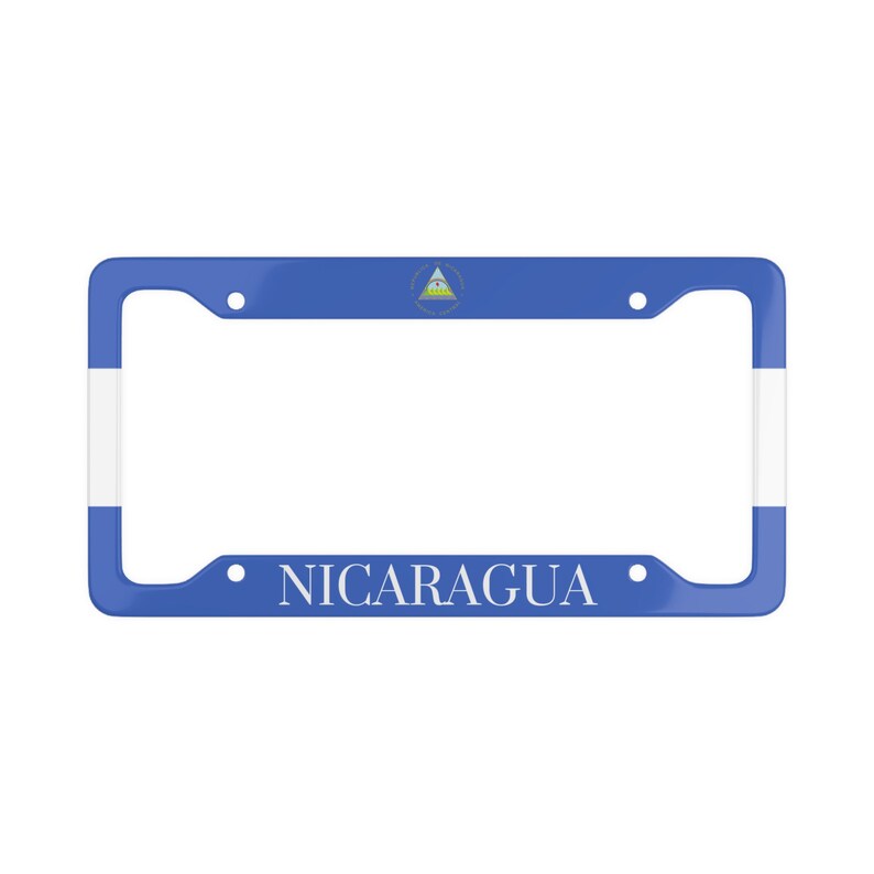 Nicaragua Personalized License Plate Frame Nicaragua Flag - Etsy