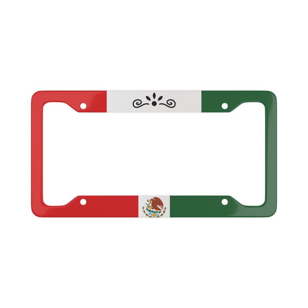 Mexico License Plate Frame Mexican Flag Car Plate License Etsy