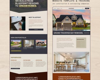 BLUEPRINT | Modelo de site Squarespace 7.1 + Curso de treinamento para empresas de construção e contratação - Faça você mesmo