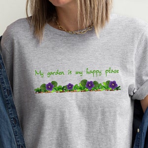Gardening t-shirt, Plant lady gift, Flower lover gift, Flower t shirt, Nature lover gift, Botanical shirt