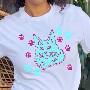 Cat lover t-shirt, Gift for cat Dad, Cat Lady gift, Feline fan shirt