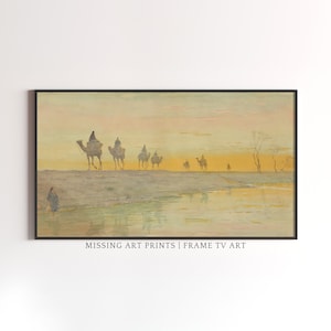 Samsung Frame TV Art, Desert Scenery Painting, Digital Download, Cool Art For Frame TV