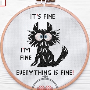 It&#39;s Fine Counted Cross Stitch Pattern Digital Download PDF