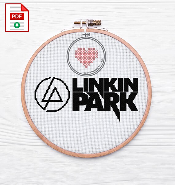Linkin Park Logo Counted Cross Stitch Pattern Metal Band Digital
