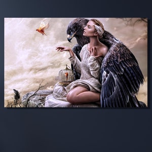 Decorazione gotica per la casa, ragazza gotica, dipinto fantastico, gotico pronto da appendere, poster gotico, stampe gotiche, tele gotiche, arte murale gotica, gotico