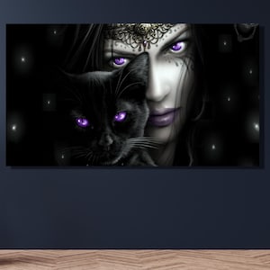 Decorazioni per la casa in stile gotico, ragazza gotica, tele gotiche, arte murale gotica, stampe gotiche, poster gotici, dipinti fantastici, gotico pronto da appendere