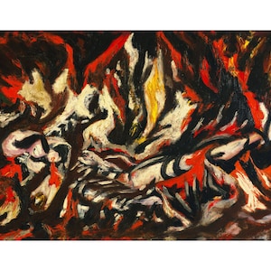 Jackson Pollock (The Flame) Canvas Paintings, Jackson Pollock Canvas Prints, Pollock Canvas Poster, Modern Abstract Print, Home Decor, Gifts