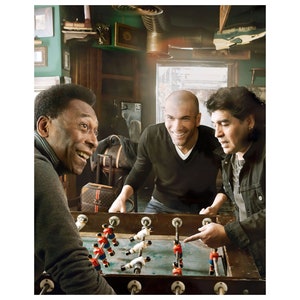 Zidane Maradona Pelé Leinwand Poster, (Zidane Maradona Pelé) Leinwandmalerei, Zidane Maradona Pelé Leinwanddruck, Wohndekor, moderne Wandkunst