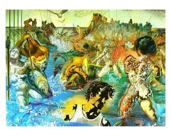 サルバドール・ダリ（マグロ漁）キャンバス絵画、サルバドール・ダリ