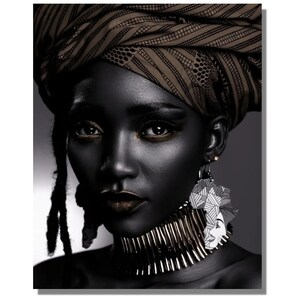 Das Bild einer afrikanischen Frau, afrikanische Frauen Leinwand, afrikanische Poster, afrikanische Gemälde, afrikanische Wandkunst, afrikanischer Druck, Frauen Wandkunst