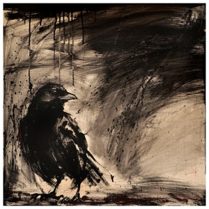 Odin&#39;s Crows Canvas Art, Odin&#39;s Crows Gift Canvas Print, Odin&#39;s Crows Canvas Painting, Odin&#39;s Crows Canvas Poster, Home Decor, Ready to Hang