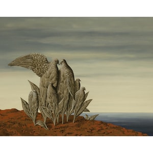 René Magritte (Island of Treasures, 1942) Canvas Prints, René Magritte Canvas Poster, René Magritte Gift Canvas Painting, Surrealism Artwork