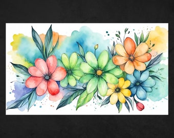 Flowers Modern Canvas Posters, Flowers Canvas Print, Home Wall Decor, Flowers Art, Bedroom Painting, Flowers Canvas Paintings, Ready to Hang