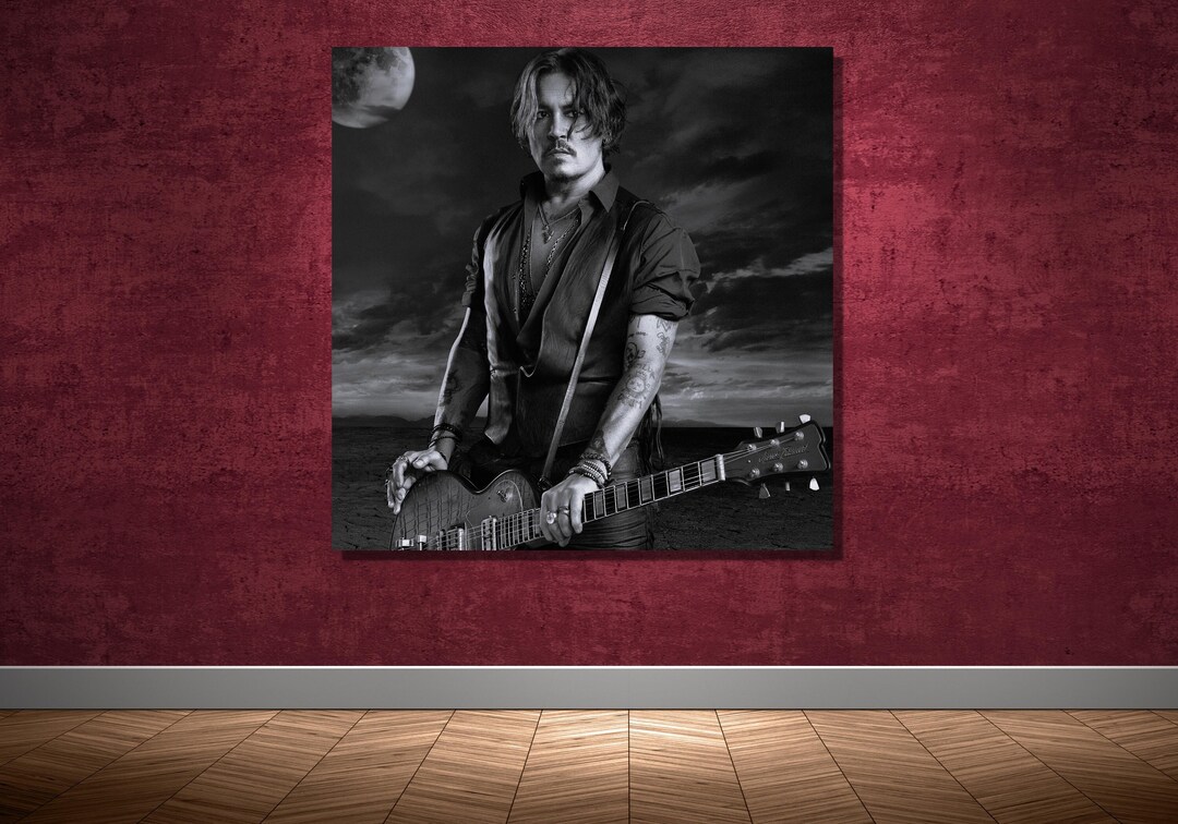 Johnny Depp and His Guitar, Johnny Depp Perfect Poster, Johnny Depp