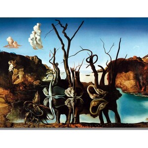 Salvador Dali Druck, Souvenir fertig zum Aufhängen, Salvador Dali Wandkunst, Salvador Dali Gemälde, Salvador Dali Poster, surrealistische Leinwandwandkunst