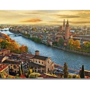 Verona, Italy Canvas Prints | Verona, Italy Canvas Wall Art | Verona, Italy Perfect Poster | Verona, Italy Painting | Home Decor, Gift Print