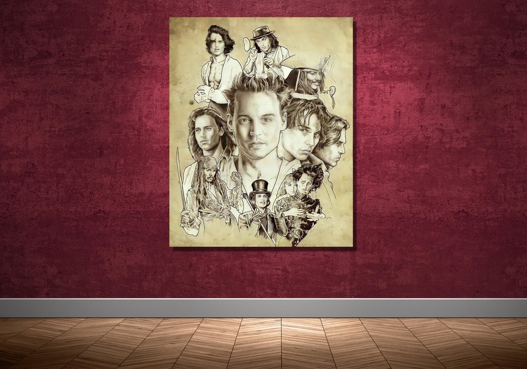 Johnny Depp Perfect Poster, Johnny Depp Painting, Johnny Depp Prints