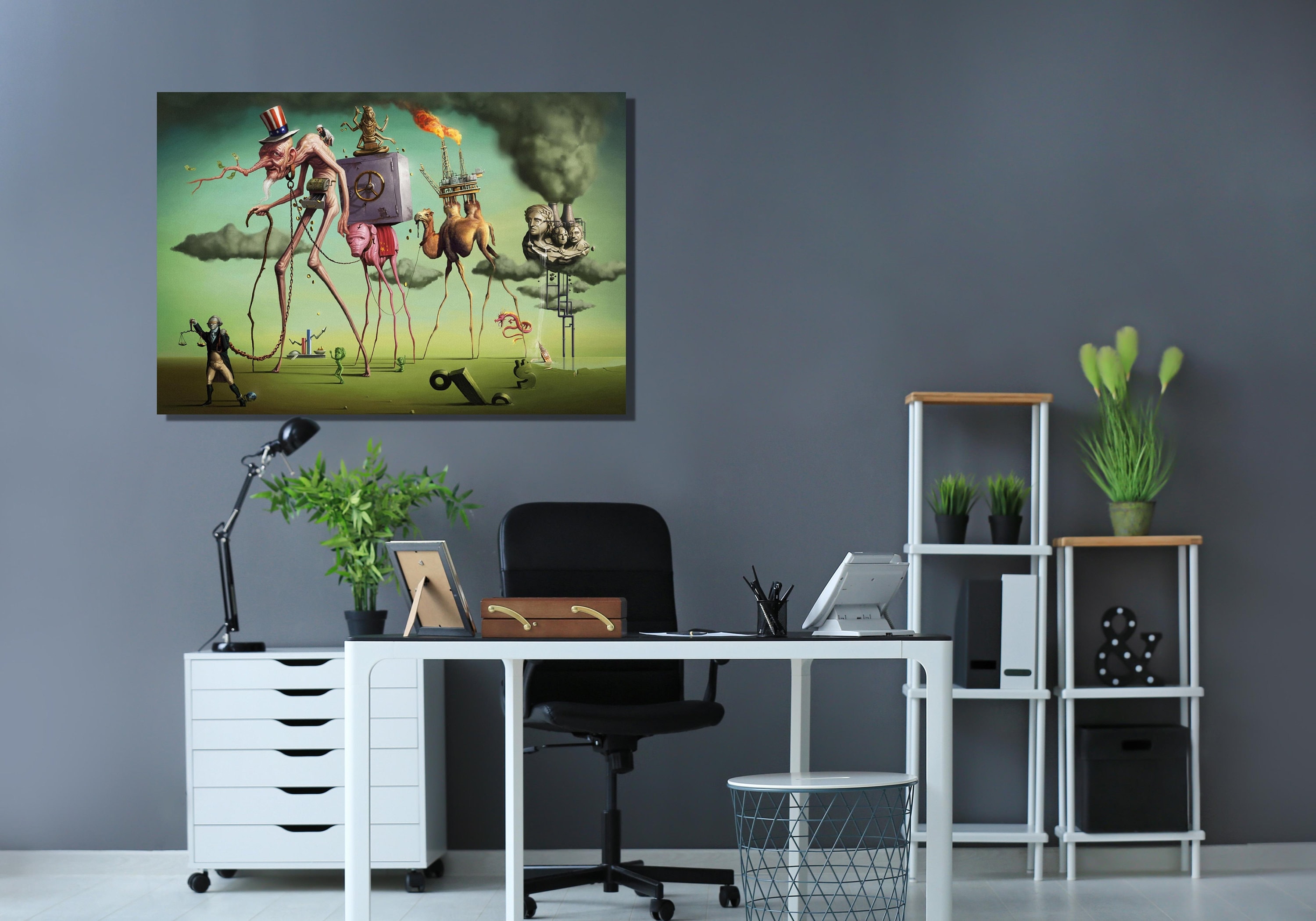 サルバドール・ダリの奴隷たちのプリント、すぐに掛けられる