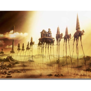 Salvador Dali Paintings, Salvador Dali Poster, Salvador Dali Wall Art, Salvador Dali Caravan Print, Ready To Hang,Surrealist Canvas Wall Art