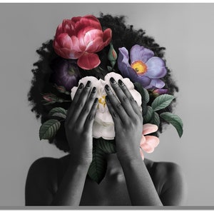 Afrika Poster, Afrikanische Gemälde, Afrikanische Wandkunst, Afrikanischer Druck, Leinwand Wandkunst, fertig zum Aufhängen, das Bild einer afrikanischen Frau, Frauen