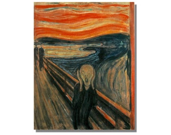Edvard Munch&#39;s The Scream Painting (1893 National Gallery Norway), Expressionism Example Canvas Painting, The Scream Canvas Print and Poster