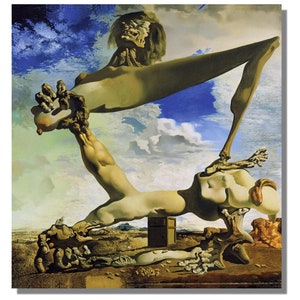 Salvador Dali Soft (Construction With Boiled Beans / Premonition of Civil War) Painting, Salvador Dali Canvas Print, Salvador Dali Poster