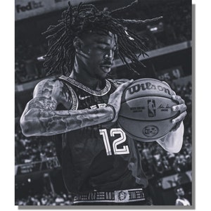 Ja Morant Basketball (2) Poster Decorative Painting Canvas Wall Posters and  Art Picture Print Modern Family Bedroom Decor Posters 12x18inch(30x45cm)