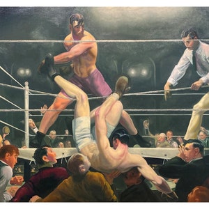 George Bellows (Dempsey and Firpo) Canvas Painting, George Bellows Canvas Prints, George Bellows Canvas Poster, Ready To Hang, Home Decor