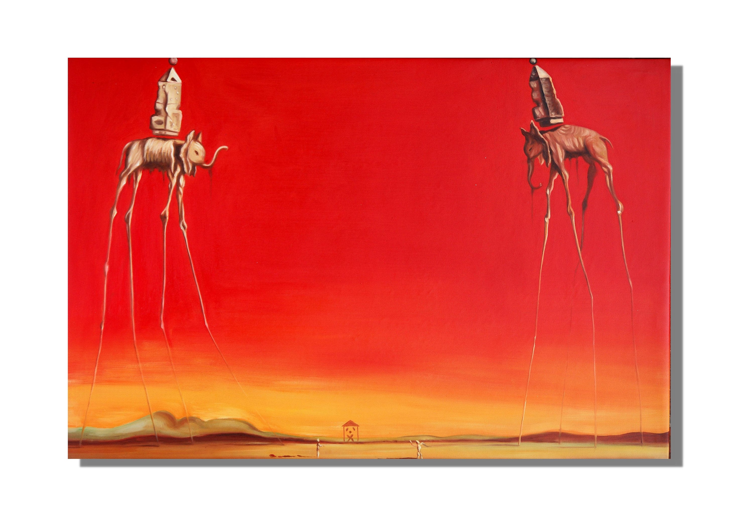 Salvador Dali Elephant Tower Canvas Print, Salvador Dali Paintings