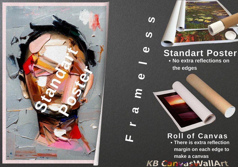 Abstract Colorful Face Canvas Art, Abstract Colorful Face Print